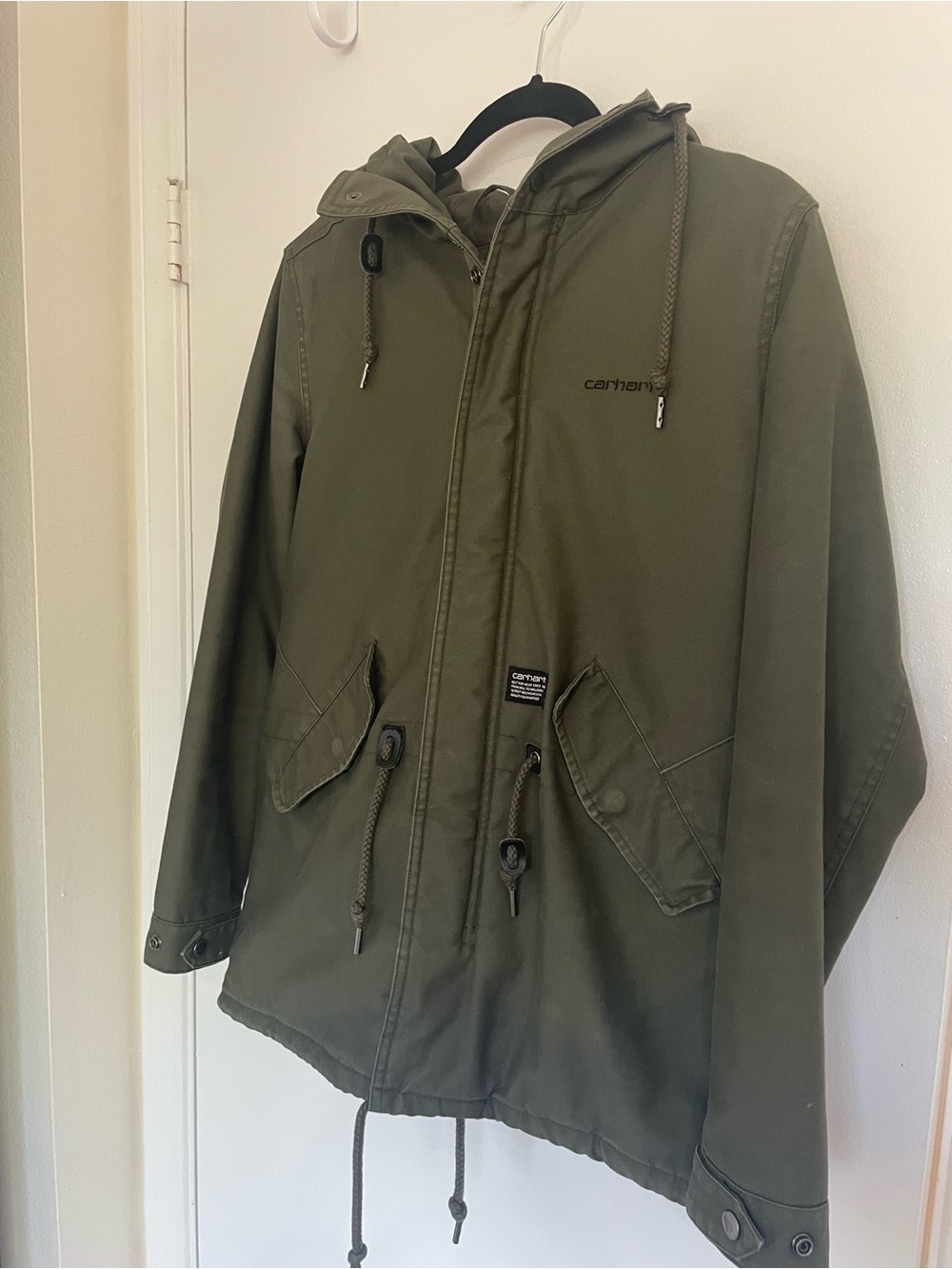 Carhartt Olive Green Hooded Field Jacket